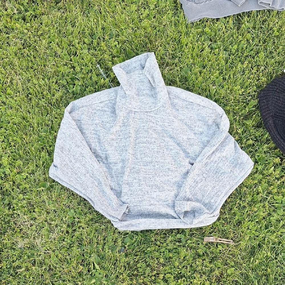 Cozy Gray Turtleneck Sweater